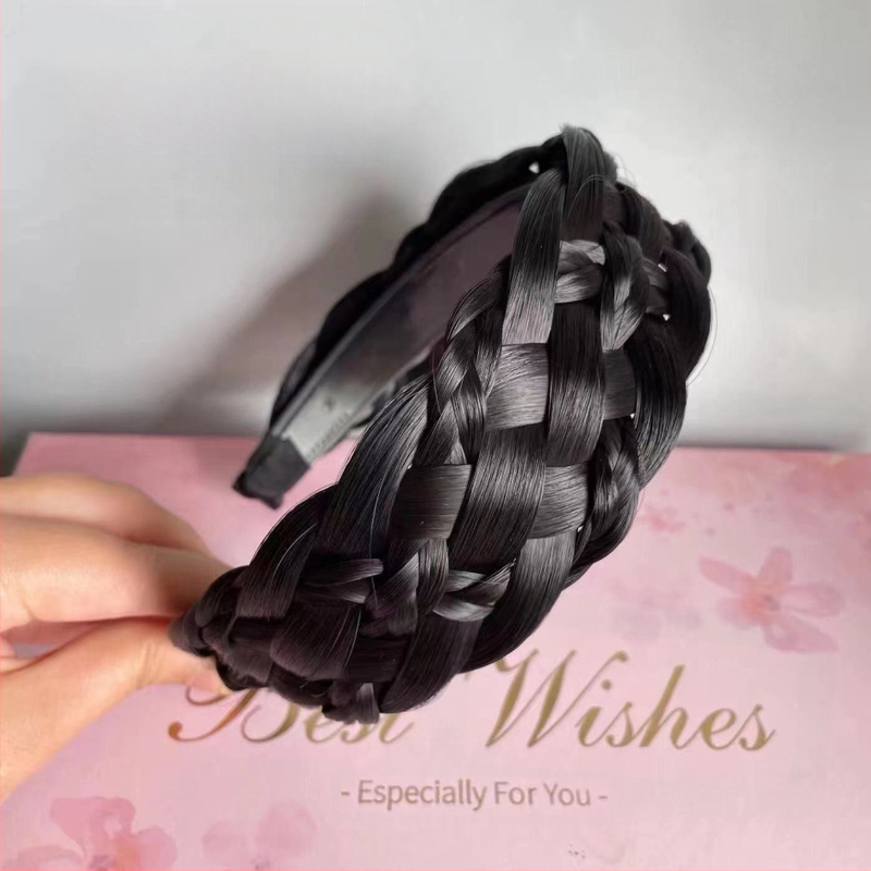 Perucă lărgită, cu bandă de susținere îngroșată cu șase fire, împletitură răsucită, cu bandă de susținere pentru femei, o singură bucată, cu os de pește, cu bandă de susținere, accesorii de păr