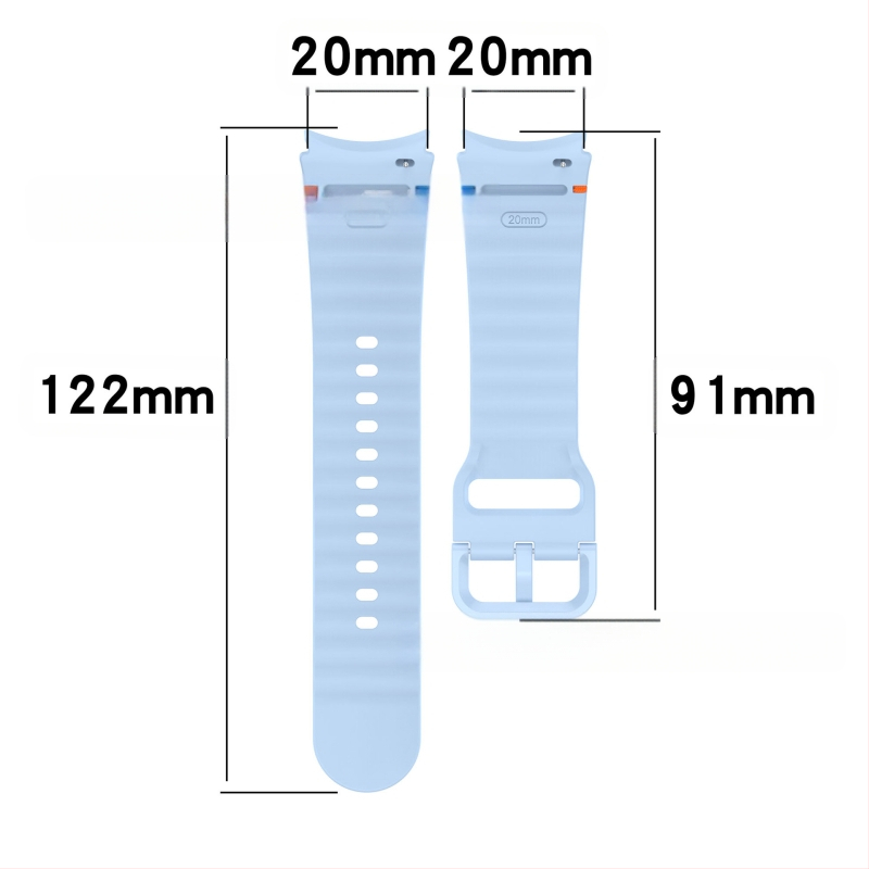 „Lisizawa“ tinka „Samsung Galaxy Watch 7 Wavy Line Strap“ – „Watchfe/456“ silikoniniam dirželiui.