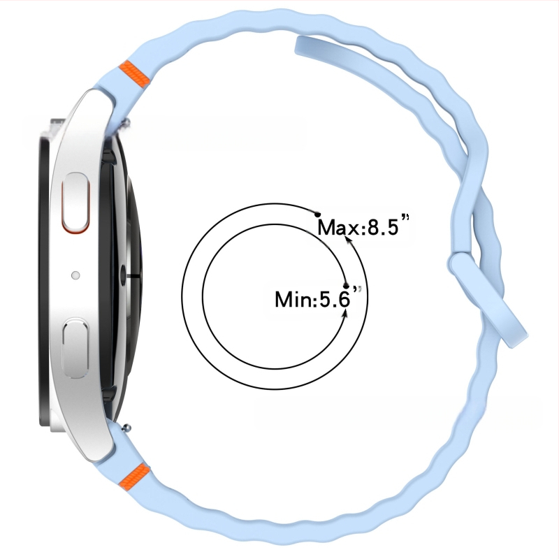 „Lisizawa“ tinka „Samsung Galaxy Watch 7 Wavy Line Strap“ – „Watchfe/456“ silikoniniam dirželiui.