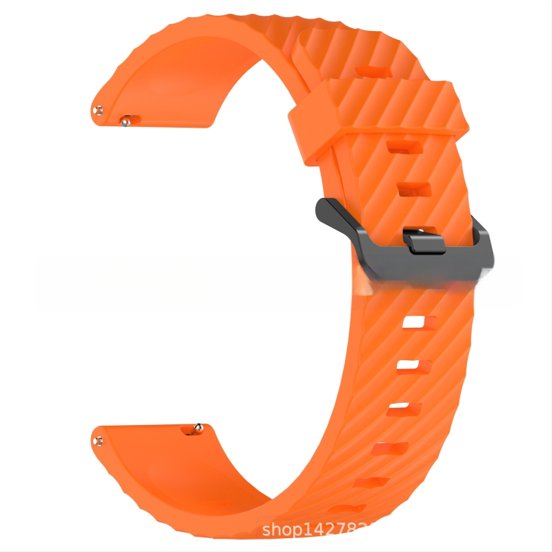 „Samsung Watch 7“ eglės spalvos silikoninis dirželis su juoda sagtimi, 20/22 mm, eglės spalvos.