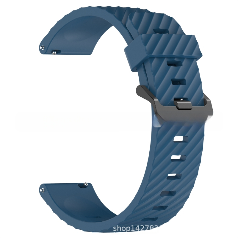 „Samsung Watch 7“ eglės spalvos silikoninis dirželis su juoda sagtimi, 20/22 mm, eglės spalvos.