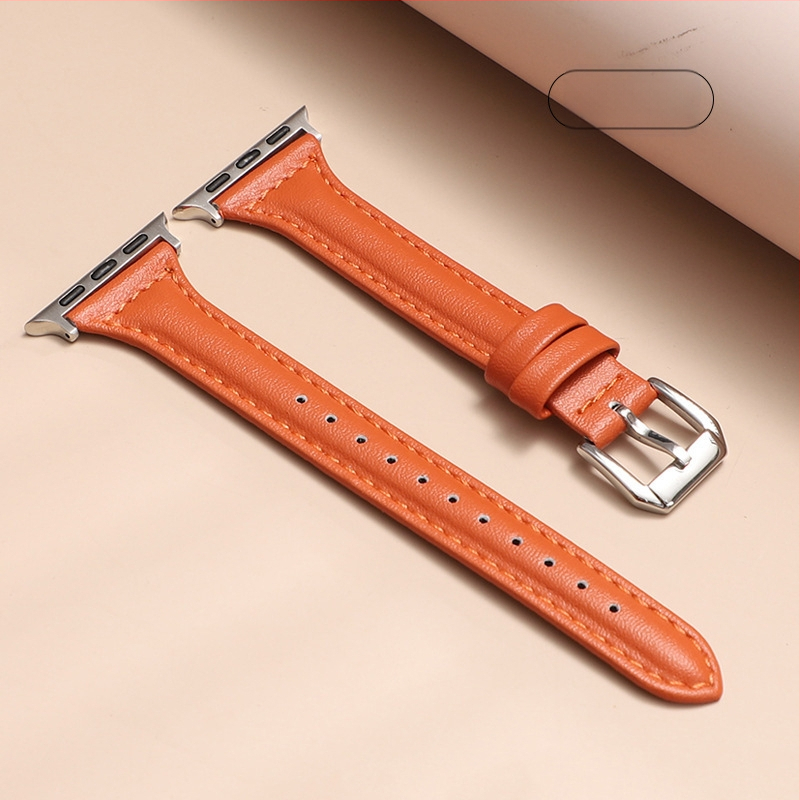 „Apple Watch 7/6/SE/5“ siauro juosmens odinis dirželis, naujas, skirtas „iwatch 4/3“ laikrodžiui.