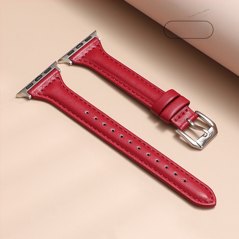 „Apple Watch 7/6/SE/5“ siauro juosmens odinis dirželis, naujas, skirtas „iwatch 4/3“ laikrodžiui.