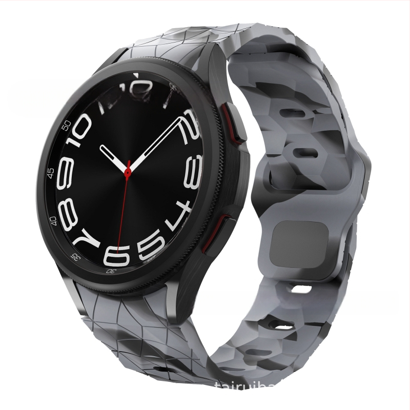 „Samsung Galaxy watch6/5/4“ futbolo stiliaus silikoninis dirželis su sagtimi, skirtas „watch6classic“