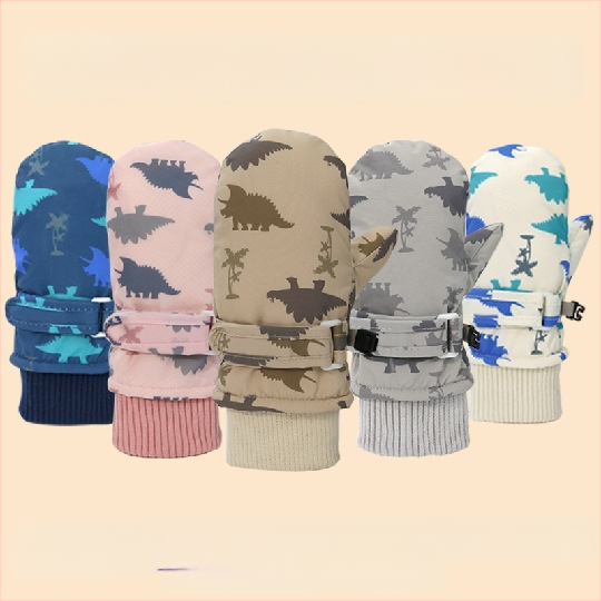 Laste suusakindad, piiriülesed uued beebid, kiiresti kuivavad riidest kindad, fliisvoodriga, paksendatud laste veekindlad soojad kindad