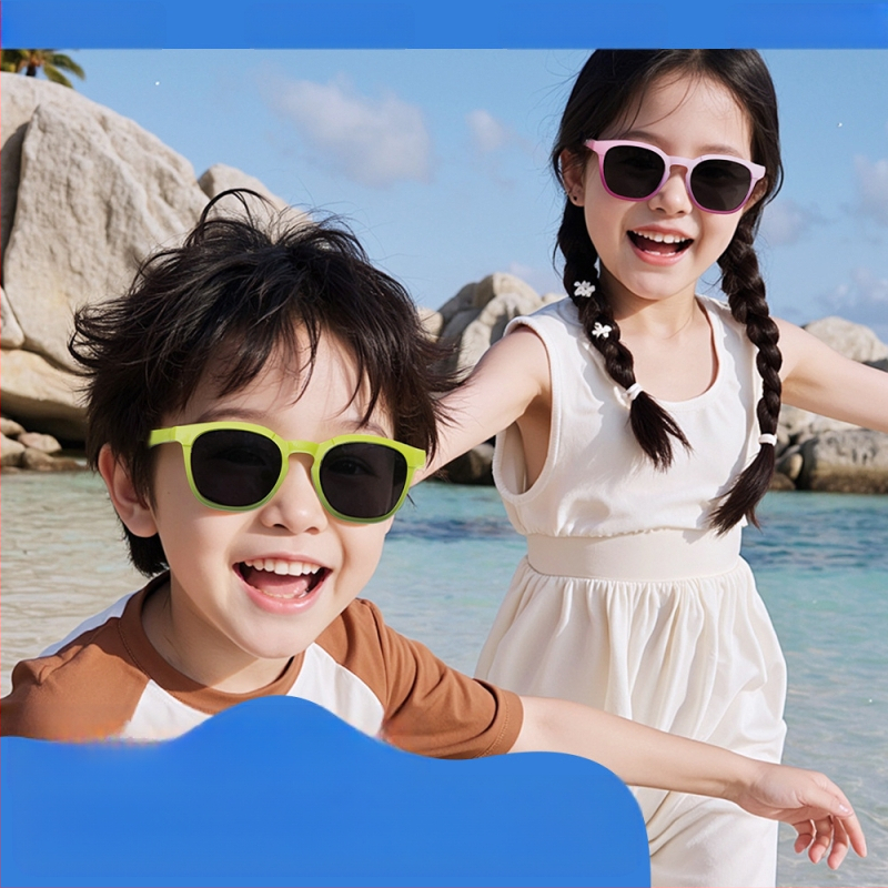 Nauji madingi vaikiški poliarizuoti akiniai nuo saulės su langeliais, gradiento želė spalvos, TR rėmelio, apsaugančio nuo UV spindulių KB691.