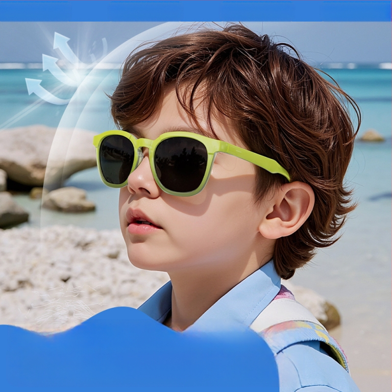 Nauji madingi vaikiški poliarizuoti akiniai nuo saulės su langeliais, gradiento želė spalvos, TR rėmelio, apsaugančio nuo UV spindulių KB691.