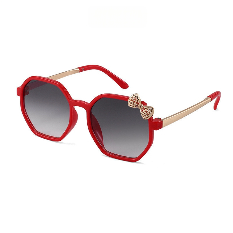 Uued laste lihtsad vibuga päikeseprillid poistele ja tüdrukutele, poolmetallist UV-vastased päikesesirmid, beebidele mõeldud trendikad päikeseprillid