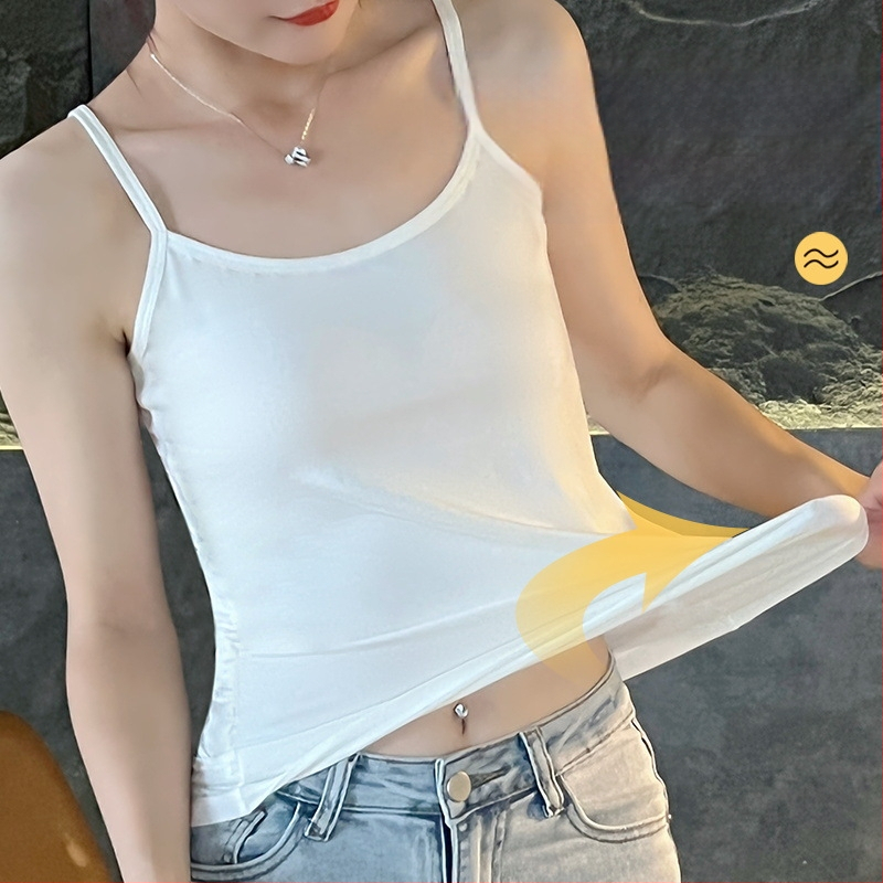 Naiste alussärk varrukateta top universaalne seksikas modaalmustervalge kampsun naissoost tudengi siserõivas