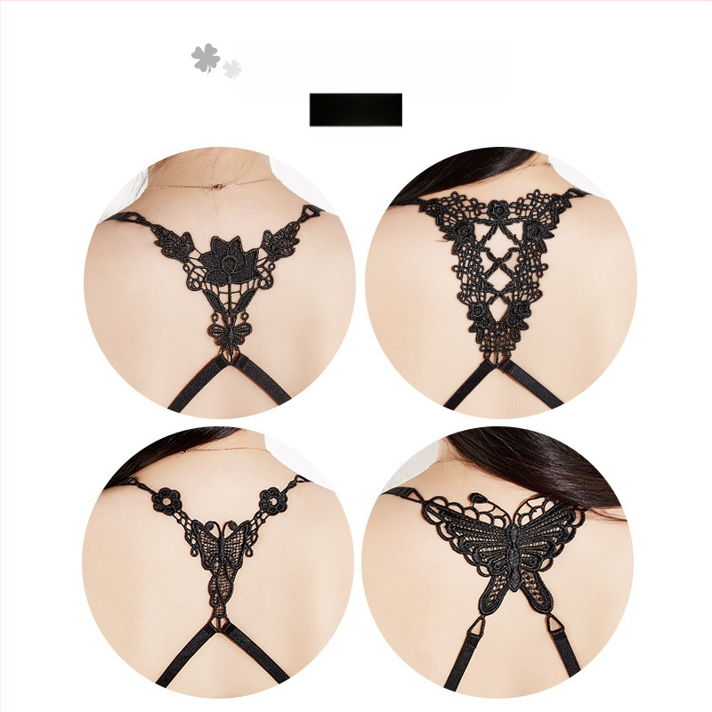 Permatoma nematoma pečių juosta Nėriniuota tuščiavidurė liemenėlė su kryžiumi Dviguba pečių dengiamoji juosta Vidinė juosta Plonas neslystantis diržas