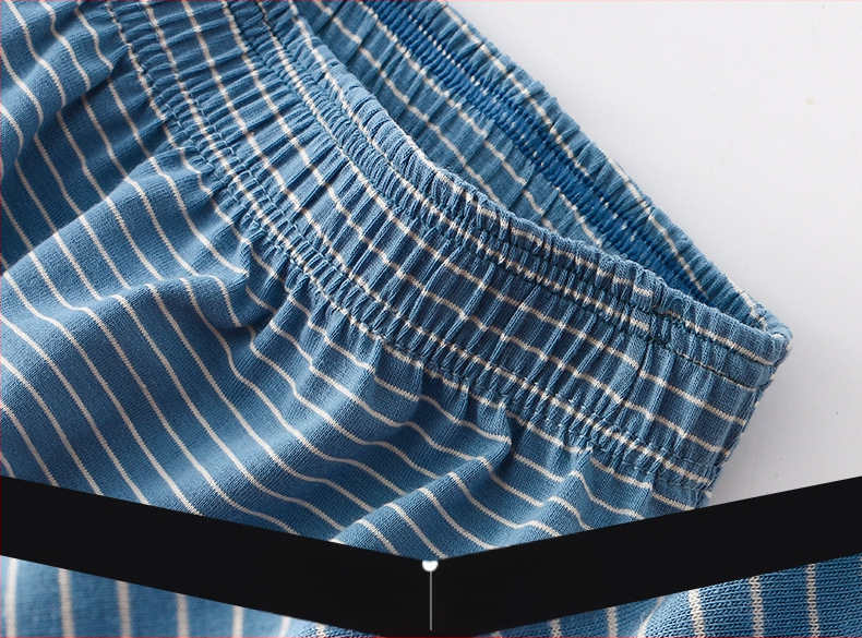 Vīriešu apakšveļas dropshipping tīras kokvilnas brīva piegriezuma Arrow bikses vasaras jauniešu bokseršorti svītrainas Arrow bikses