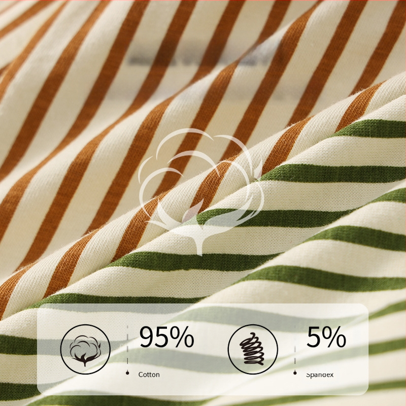 [Vienomis kelnėmis dėvėti daugiau] Paprastos dryžuotos kelnės su strėle, grynos medvilnės, laisvos, plius dydžio, plokščios kelnės su kampiniais kraštais, kvėpuojančios, keturių kampų kelnės.