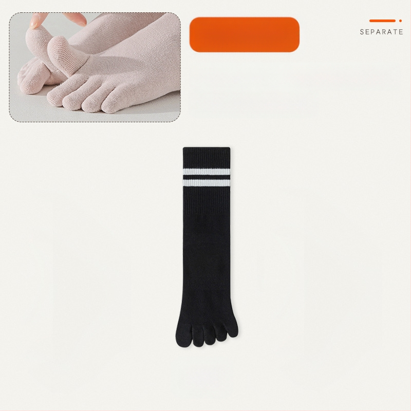 Penkių pirštų kojinės, vaikiškos kojinės iki pirštų vidurio, pavasarinės ir rudens medvilninės kojinės, madingos ilgomis pirštais sportinės neslystančios žieminės moteriškos kojinės