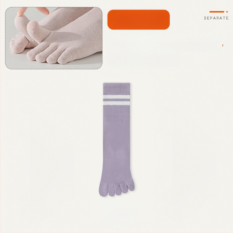 Penkių pirštų kojinės, vaikiškos kojinės iki pirštų vidurio, pavasarinės ir rudens medvilninės kojinės, madingos ilgomis pirštais sportinės neslystančios žieminės moteriškos kojinės