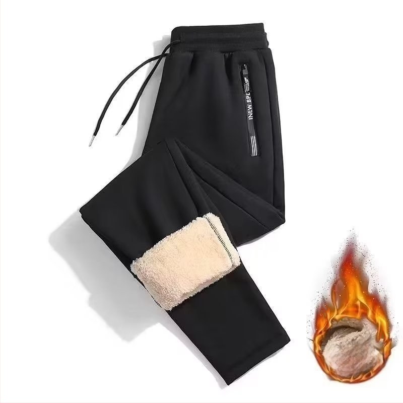Winter Plus Fertilizer Extra Large Zimske hlače s flis podstavom Muške debele tople hlače Ležerne hlače Muške zimske baršunaste hlače