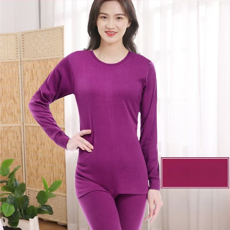 Rudens ir žiemos vyriškas grynos medvilnės termo apatinių komplektas, moteriški termo apatiniai, medvilninis megztinis, trikotažas, sutankintas šilumai