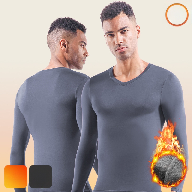 Vyriški terminiai apatiniai ilgomis rankovėmis, aptempti V formos iškirpte, ploni marškinėliai rudens ir žiemos drabužiams, skirti jaunimui ir vidutinio amžiaus žmonėms.