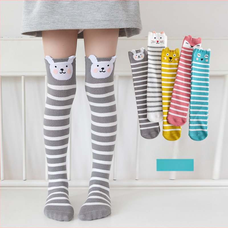 Παιδικές κάλτσες για κορίτσια, κάλτσες πάνω από το γόνατο, ανοιξιάτικες και φθινοπωρινές, κινουμένων σχεδίων, μικρές και μεγάλες, ψηλές παιδικές κάλτσες, κάλτσες φοιτητών, χονδρικής
