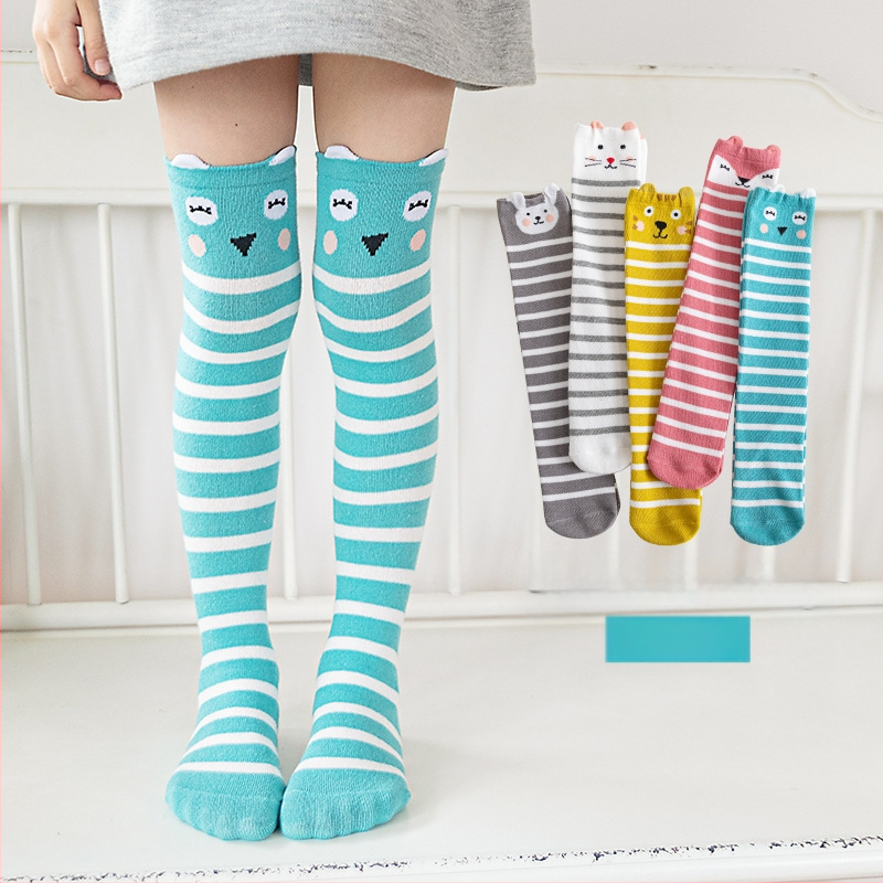 Παιδικές κάλτσες για κορίτσια, κάλτσες πάνω από το γόνατο, ανοιξιάτικες και φθινοπωρινές, κινουμένων σχεδίων, μικρές και μεγάλες, ψηλές παιδικές κάλτσες, κάλτσες φοιτητών, χονδρικής