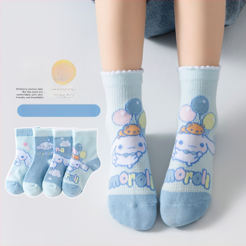 Șosete pentru copii, primăvară, stil nou, șosete pentru băieți, șosete cu desene animate și fete, șosete cu cinnamoroll, șosete pentru băieți, șosete până la jumătatea gambei, șosete pentru bebeluși
