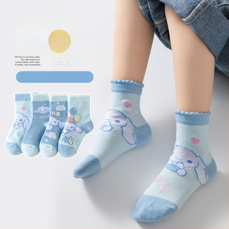 Șosete pentru copii, primăvară, stil nou, șosete pentru băieți, șosete cu desene animate și fete, șosete cu cinnamoroll, șosete pentru băieți, șosete până la jumătatea gambei, șosete pentru bebeluși
