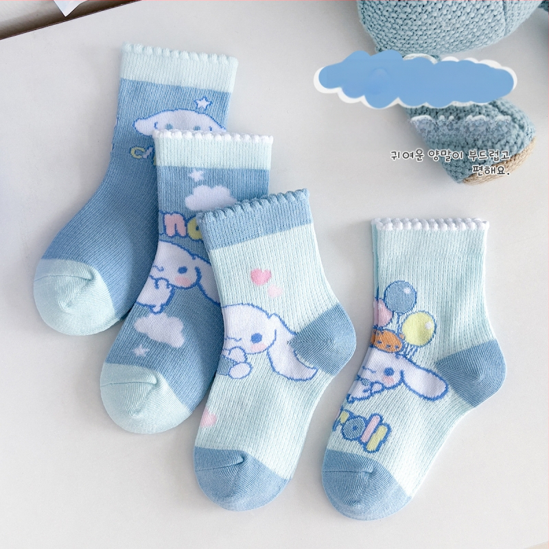 Șosete pentru copii, primăvară, stil nou, șosete pentru băieți, șosete cu desene animate și fete, șosete cu cinnamoroll, șosete pentru băieți, șosete până la jumătatea gambei, șosete pentru bebeluși