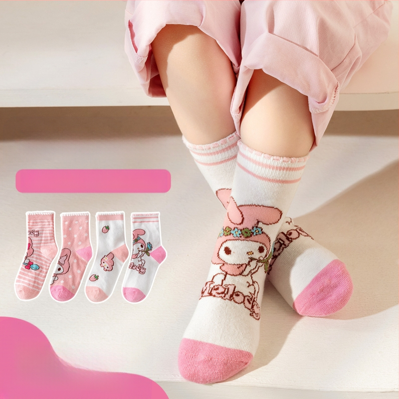 Șosete pentru copii, primăvară, stil nou, șosete pentru băieți, șosete cu desene animate și fete, șosete cu cinnamoroll, șosete pentru băieți, șosete până la jumătatea gambei, șosete pentru bebeluși