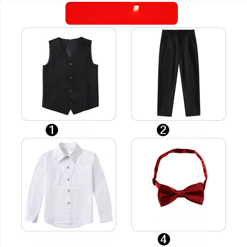 Costum pentru copii, costum de pian cu flori, rochie de spectacol pentru băieți mari, haină britanică, costum de băiat