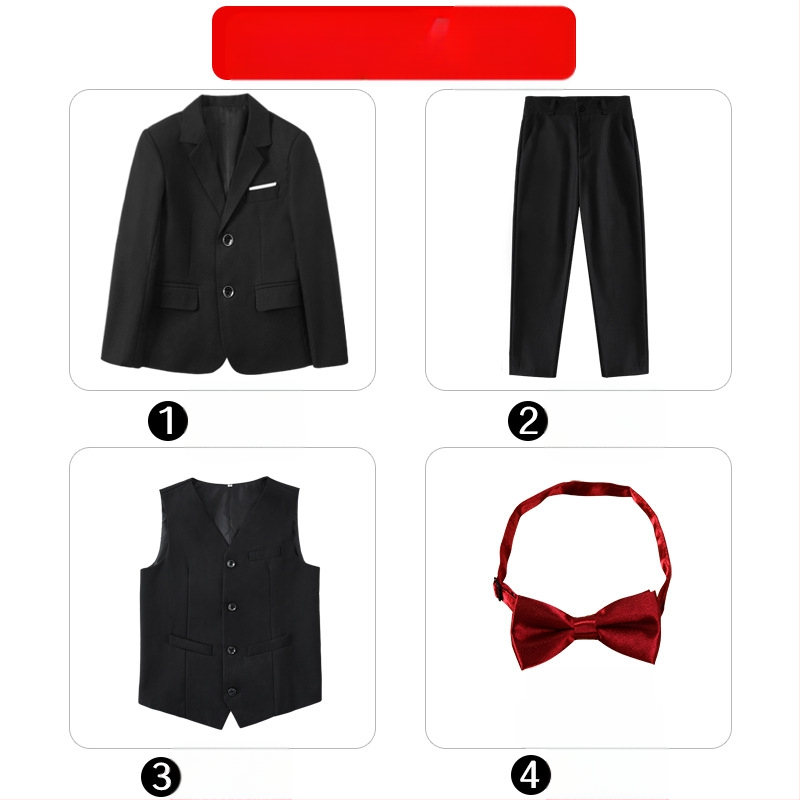 Costum pentru copii, costum de pian cu flori, rochie de spectacol pentru băieți mari, haină britanică, costum de băiat