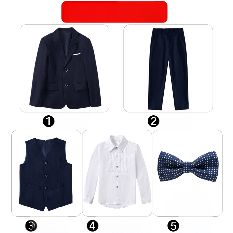 Costum pentru copii, costum de pian cu flori, rochie de spectacol pentru băieți mari, haină britanică, costum de băiat