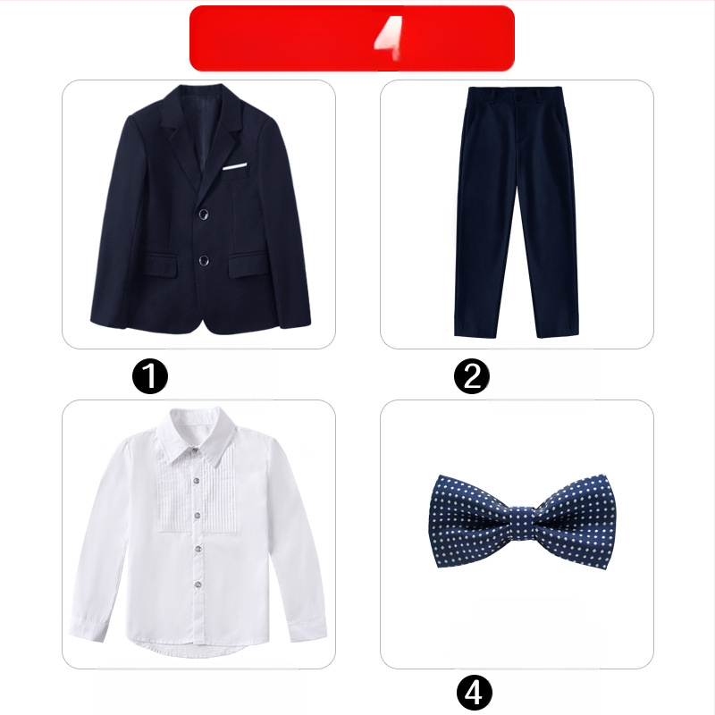 Costum pentru copii, costum de pian cu flori, rochie de spectacol pentru băieți mari, haină britanică, costum de băiat