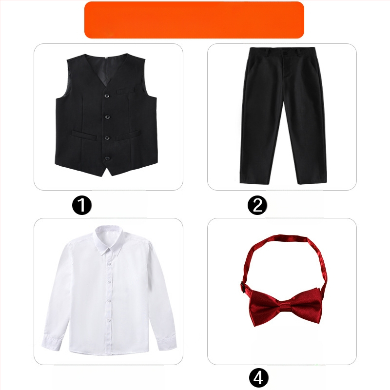 Costum pentru copii, costum de pian cu flori, rochie de spectacol pentru băieți mari, haină britanică, costum de băiat