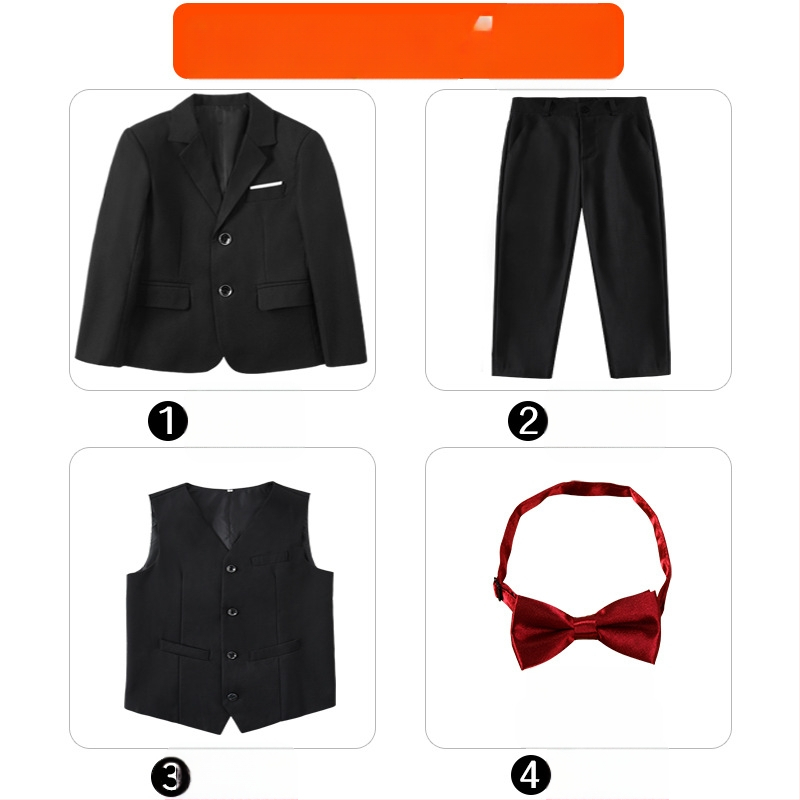 Costum pentru copii, costum de pian cu flori, rochie de spectacol pentru băieți mari, haină britanică, costum de băiat