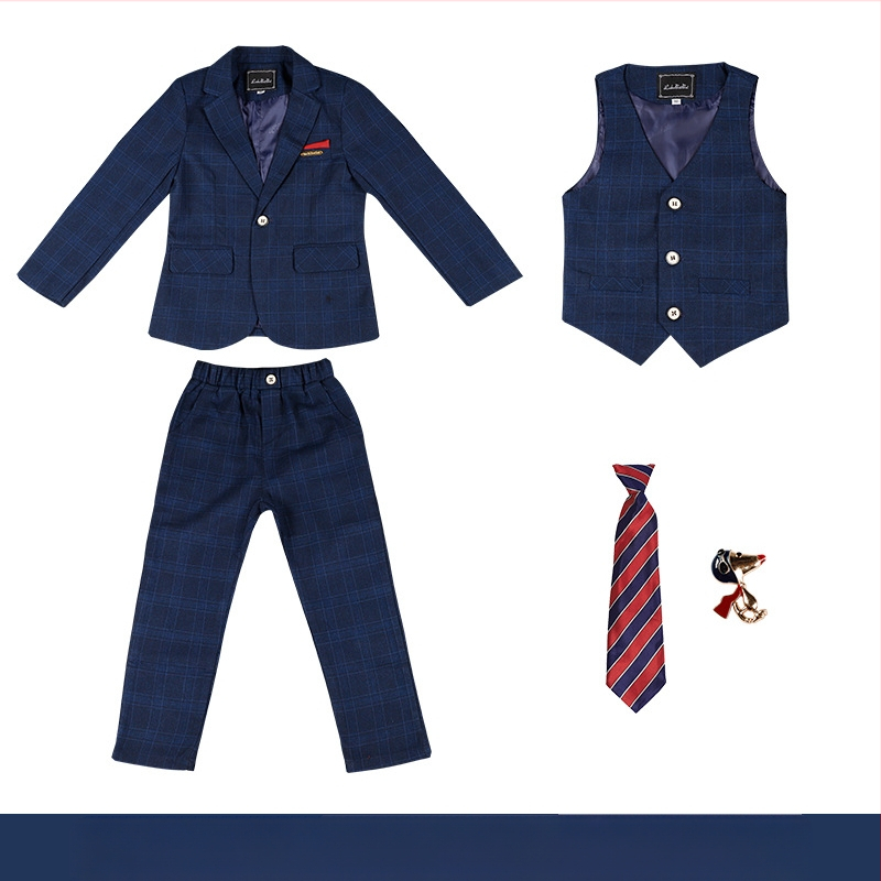 Jesenski i zimski set haljina za dječake 2022., lijepi karirani dječji set malih dimenzija, stilska haljina za bebe za jednu godinu