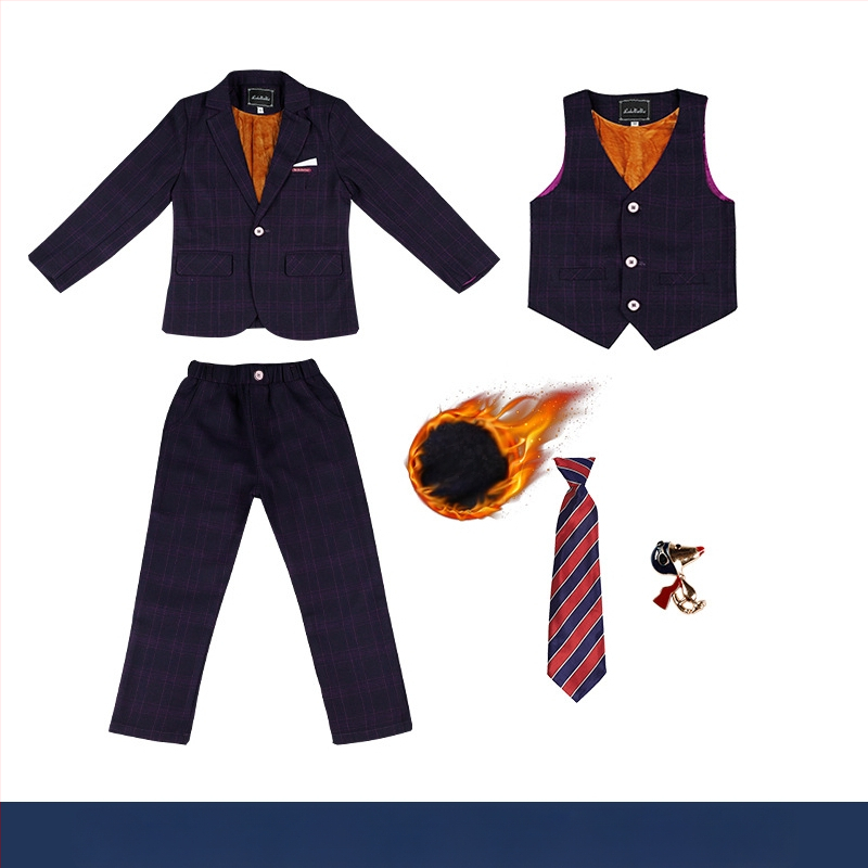 Jesenski i zimski set haljina za dječake 2022., lijepi karirani dječji set malih dimenzija, stilska haljina za bebe za jednu godinu