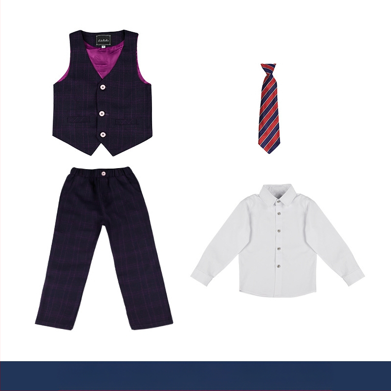 Jesenski i zimski set haljina za dječake 2022., lijepi karirani dječji set malih dimenzija, stilska haljina za bebe za jednu godinu