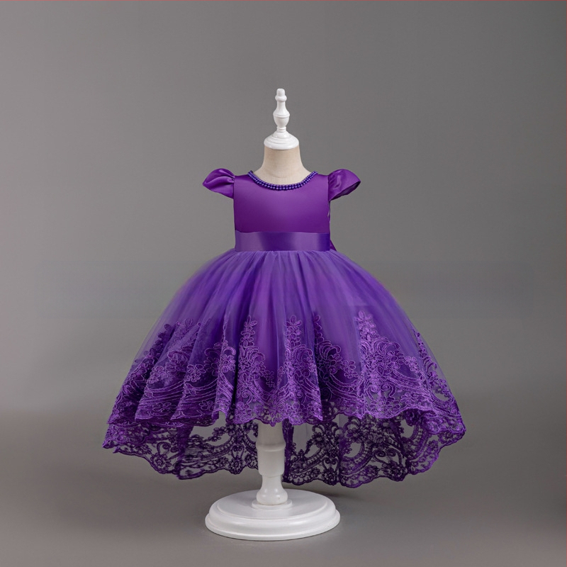 Rochie de seară Amazon pentru fete, cu imprimeu din dantelă și plasă, cu burete, pentru petreceri de ziua de naștere, rochie pentru bebeluși de un an