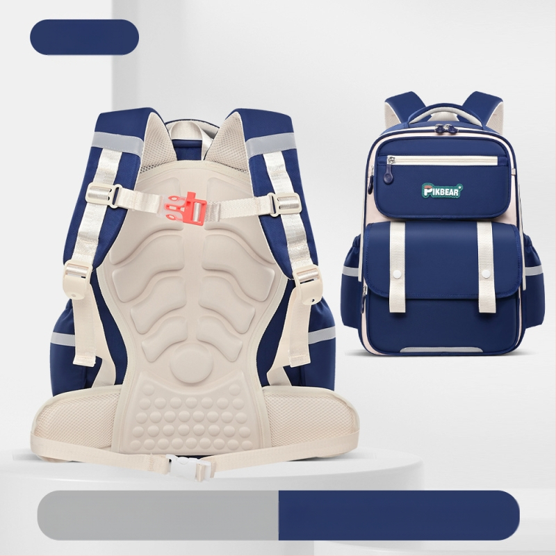 Nou ghiozdan școlar primar Yunduo Kidsren, ghiozdan școlar multi-compartiment pentru băieți și fete, clasa 3-6, reducerea poverii