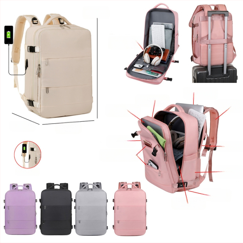 Rucsac transfrontalier pentru fete, capacitate mare, multifuncțional, separare uscată și umedă, depozit de încălțăminte pentru călătorii pe distanțe scurte, rucsac hidrofug