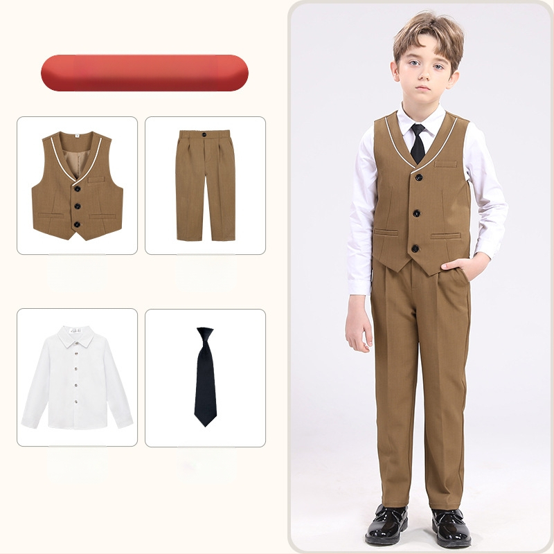 Dječji prsluk, proljetni britanski gospodin, haljina za djevojčicu s cvijećem, zgodan dječak, kostim za klavir, domaćina aktivnosti