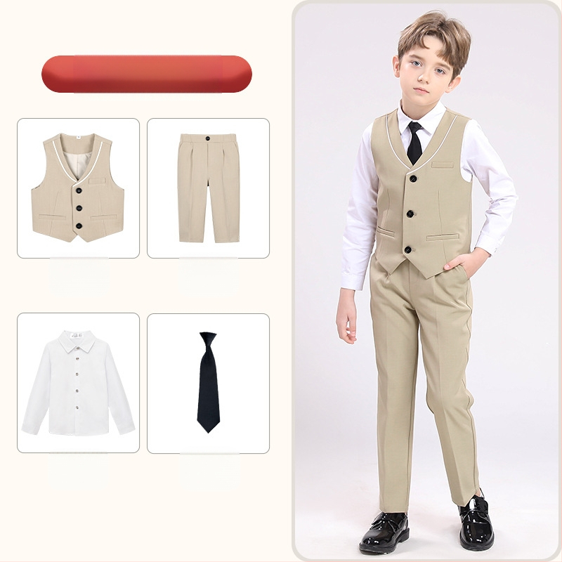 Dječji prsluk, proljetni britanski gospodin, haljina za djevojčicu s cvijećem, zgodan dječak, kostim za klavir, domaćina aktivnosti