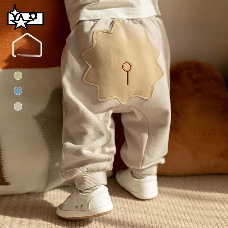 Dječje proljetne i jesenske hlače, pamučne velike hlače za dječake i djevojčice, mekane dječje debele hlače, vanjska odjeća, slatki crtani film