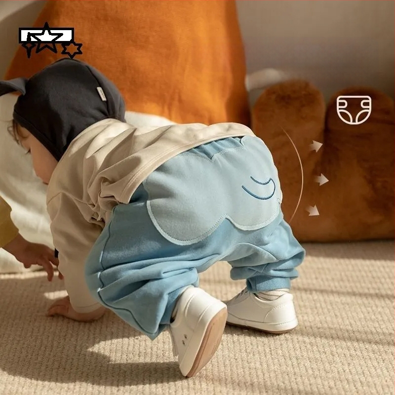 Dječje proljetne i jesenske hlače, pamučne velike hlače za dječake i djevojčice, mekane dječje debele hlače, vanjska odjeća, slatki crtani film