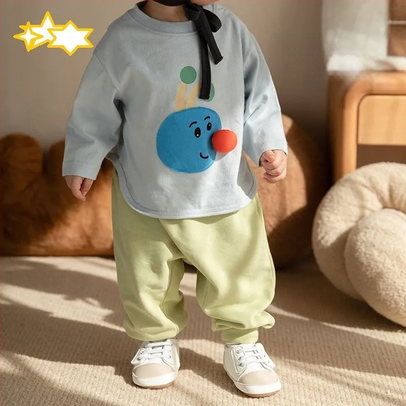 Dječje proljetne i jesenske hlače, pamučne velike hlače za dječake i djevojčice, mekane dječje debele hlače, vanjska odjeća, slatki crtani film