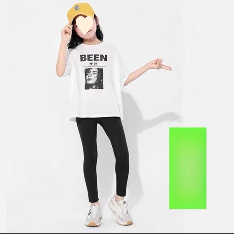 Detské žraločie nohavice, dievčenské letné tenké vrchné oblečenie, zoštíhľujúce, tanečné, s vysokým pásom, skrátené jogové nohavice