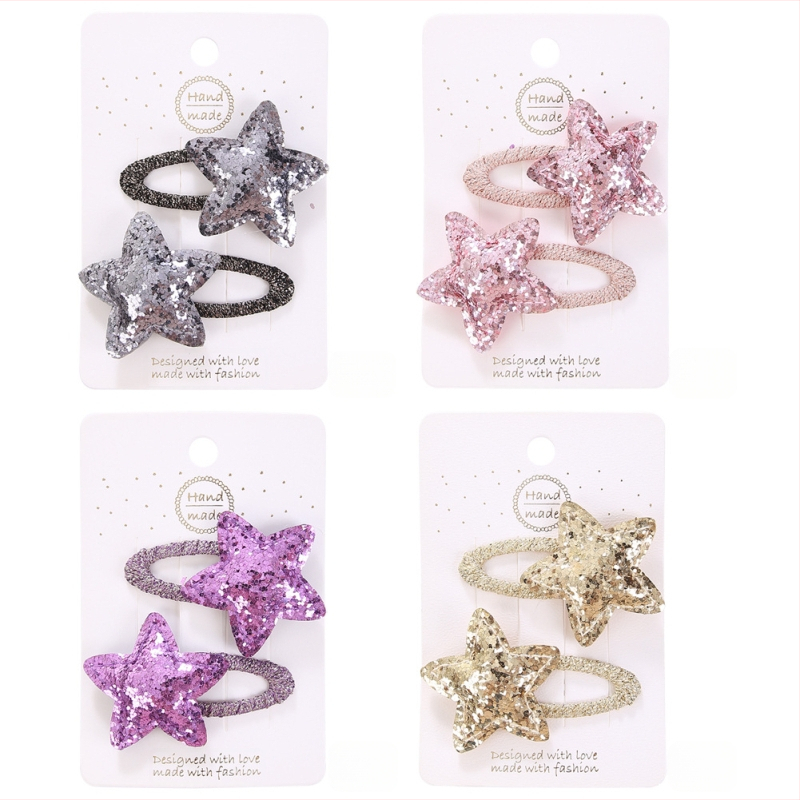 Korėjietiško stiliaus nauji vaikiški galvos apdangalai, sulaužyti segtukai kūdikiams berniukams ir mergaitėms, mieli blizgučiai, dideli penkiakampiai žvaigždės formos BB segtukai, kirpčiukai, krašto segtukas