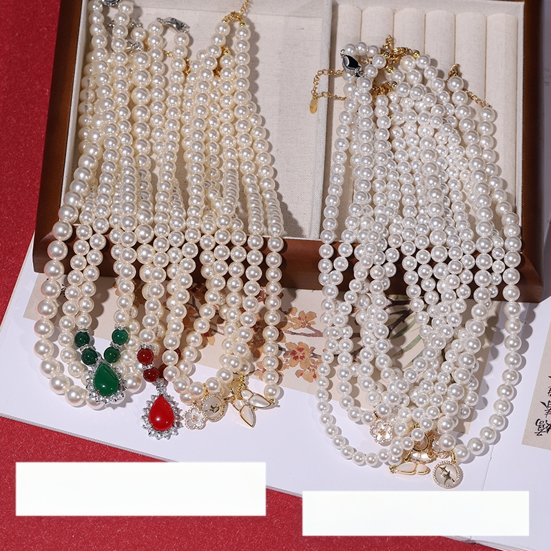 Colier cu perle naturale din scoici de mare adânc, en-gros, set de trei piese pentru femei, bijuterii, cadou de Ziua Mamei, cadou live