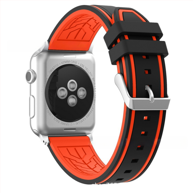 Tinka „Apple Watch“ „Apple Watch“ silikoniniam dirželiui, dviejų spalvų, gėlių dryžuotam, dailiam apyrankei „Huawei 22 mm“.