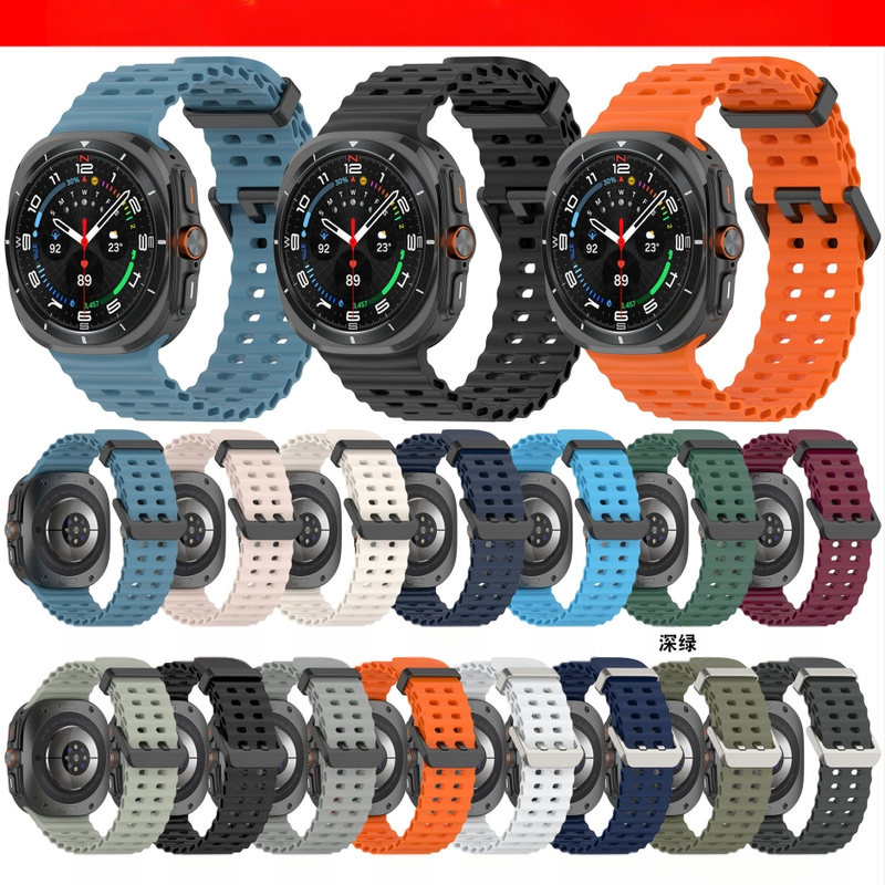 „Xinyuan Shuntong“ tinka „Samsung Watchultra 2025“ silikoniniams laikrodžių dirželiams, skirtiems „Ultra Marine“ laikrodžių dirželiams.