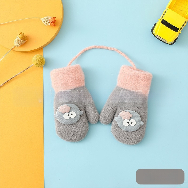 Vaikiškos pirštinės megztos pirštinės vilnonės pirštinės rudens ir žiemos šiltos pirštinės sustorintos didmeninė prekyba